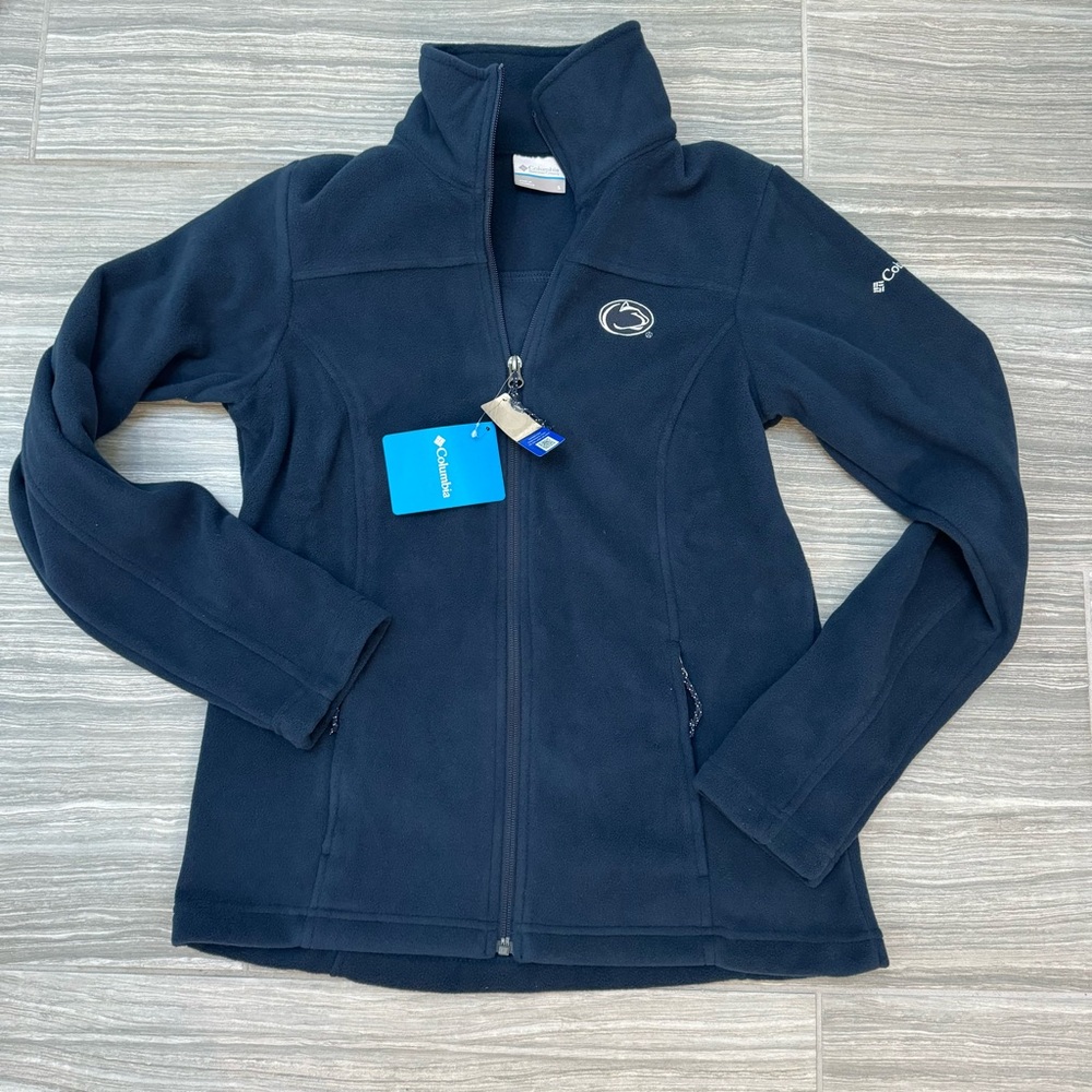 Penn State Columbia women’s navy zipper jacket NWT 🔥💙🤍
